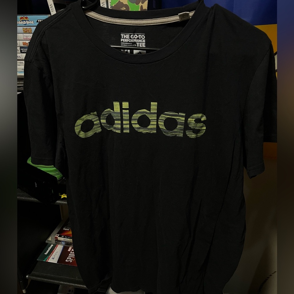 Adidas To Go performance Tee Unisex Black Size XL !
